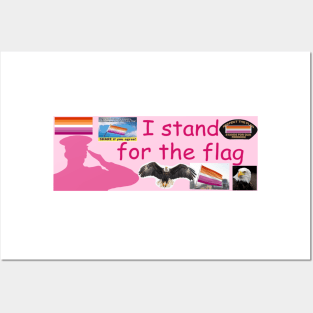 i stand for the (lesbian) flag bumper sticker Posters and Art